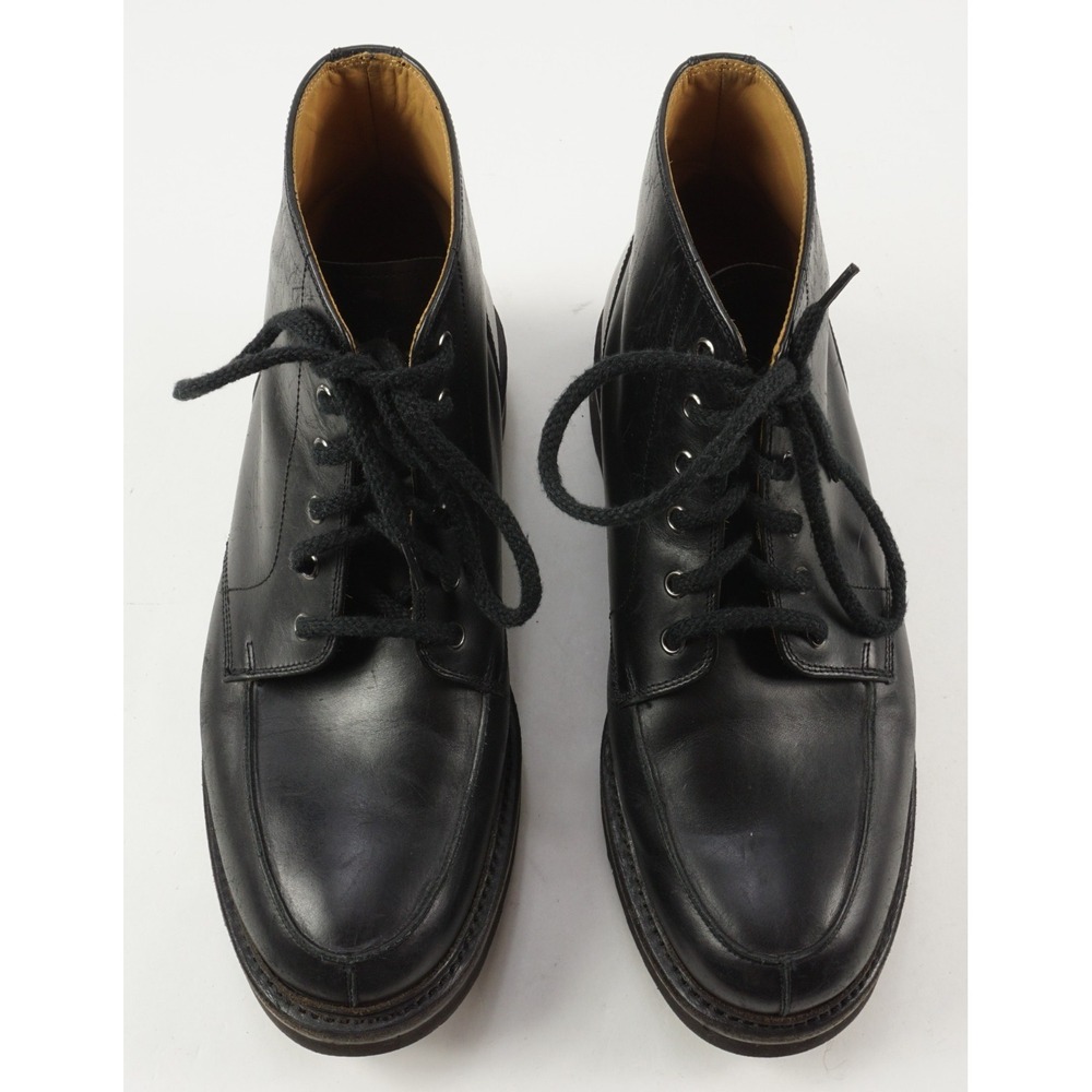 Grenson Buster Split Apron Toe Low Derby Boot Men's Size 7 G Black Leather